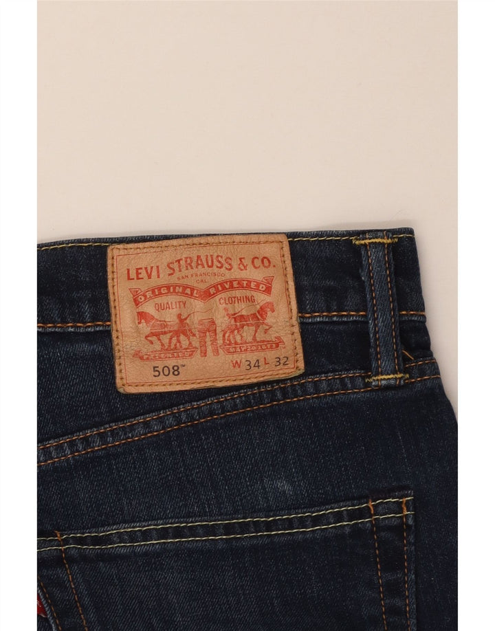 Blugi conici tăiați pentru bărbați Levi's 508 W34 L25 albaștri