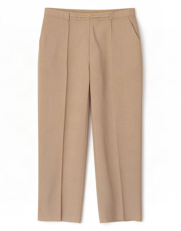 Pantaloni casual drepti pentru femei Marks & Spencer UK 16 Large W32 L26 Bej