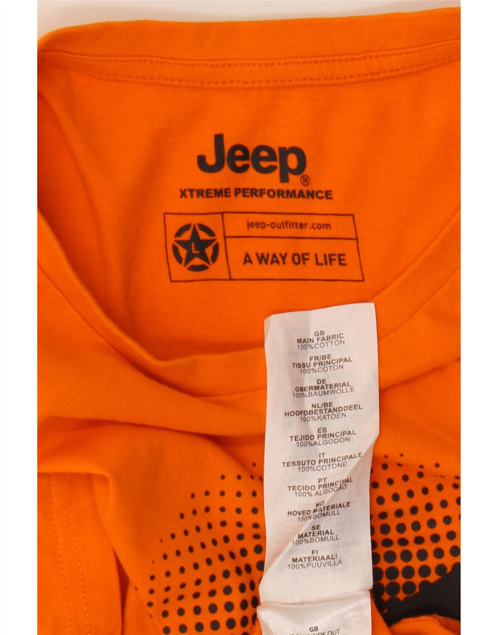 Tricou grafic pentru bărbați Jeep Top mare bumbac portocaliu