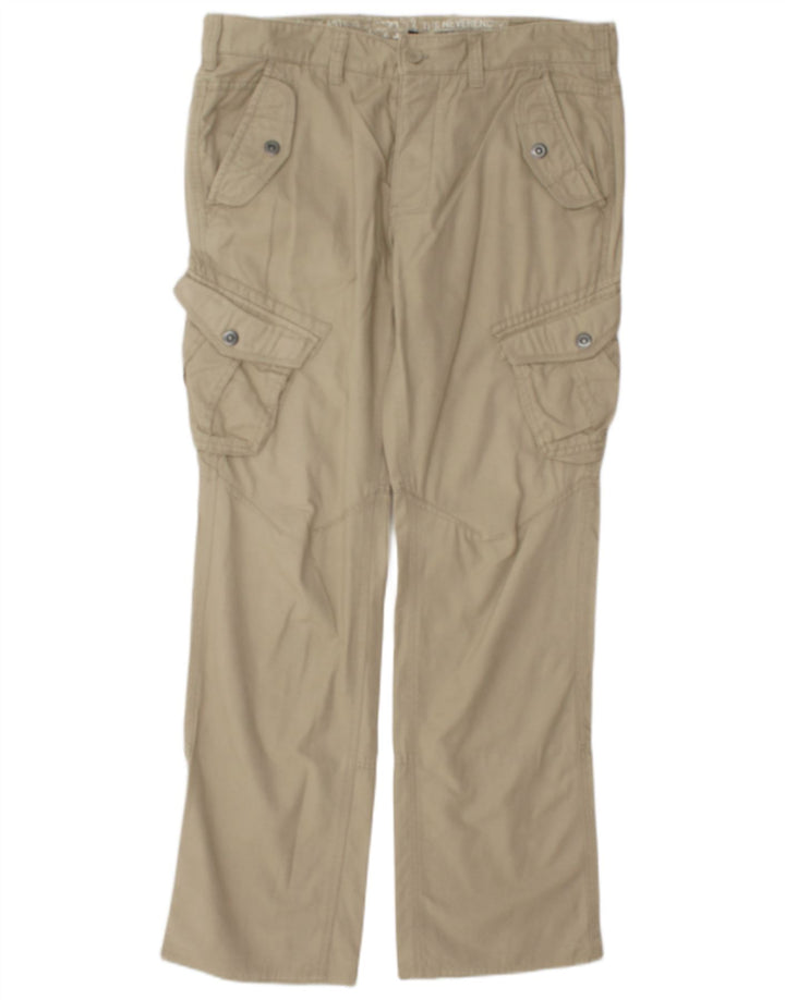 Pantaloni Cargo Drepți Vintage Bărbați L35 L32 Bej