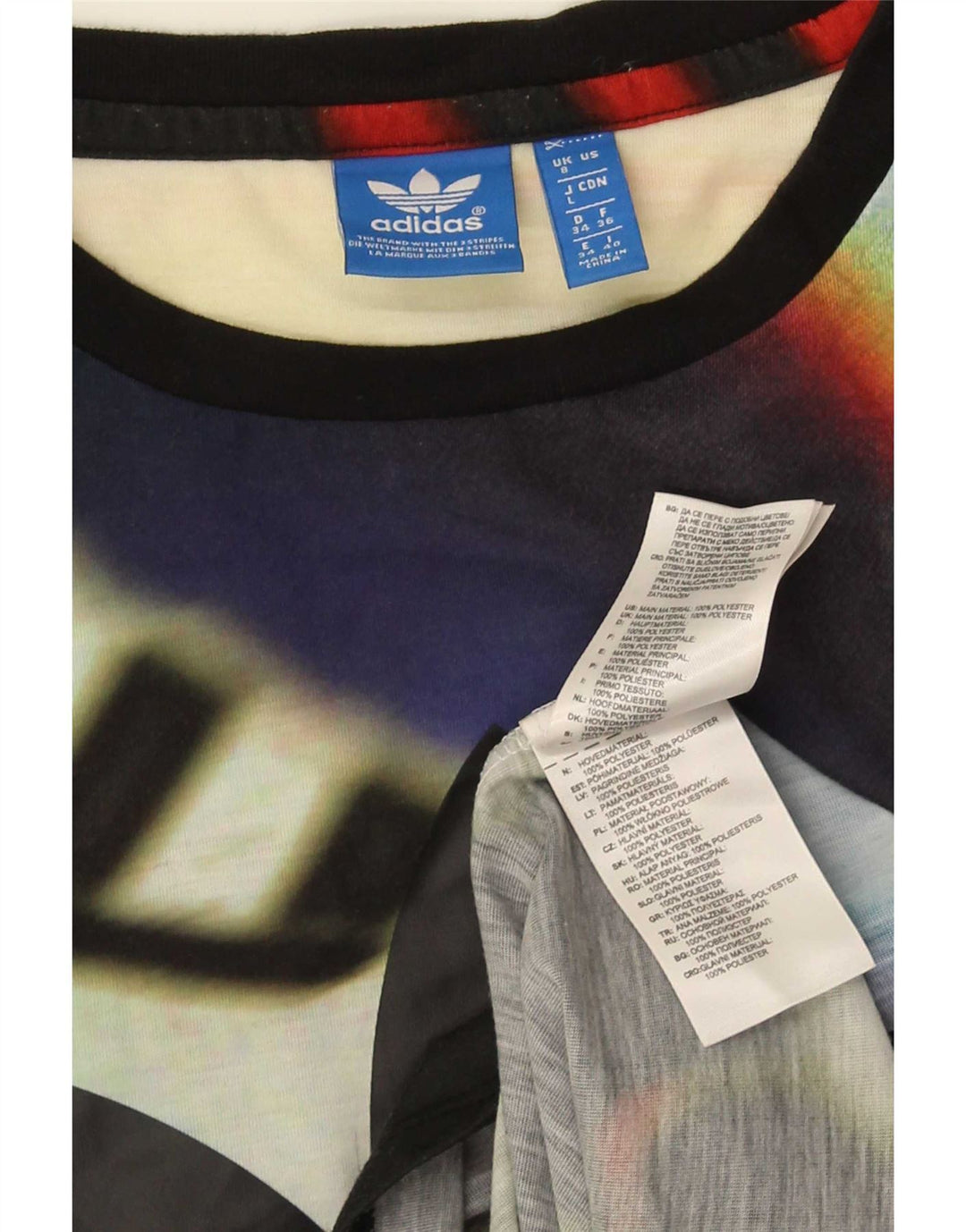Tricou grafic Adidas pentru femei Top UK 8 Small Multicolor Poliester