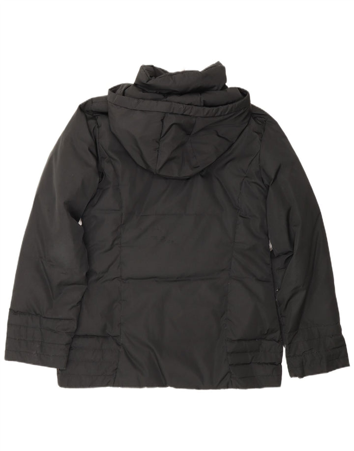 Jachetă căptușită cu glugă Moncler pentru femei Mărimea 2 Poliester negru mediu