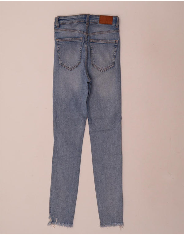 Blugi skinny pentru femei ZARA EU 34 2XS L24 L28 Albastru Bumbac
