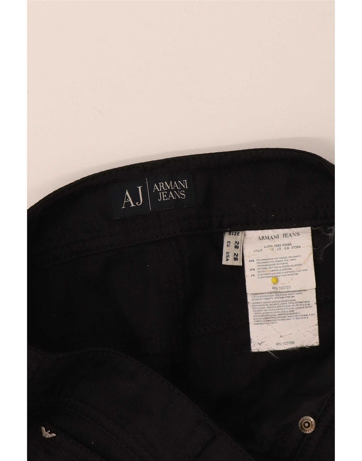 Pantaloni casual drepti pentru femei Armani L28 L24 Poliamidă neagră