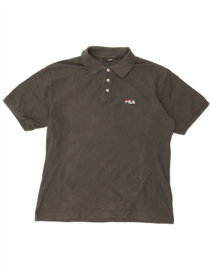 Tricou polo pentru bărbați FILA, mare, gri bumbac