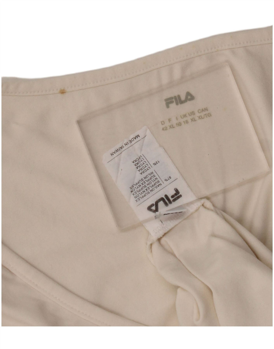 Tricou pentru femei FILA Top UK 16 Large din nailon alb