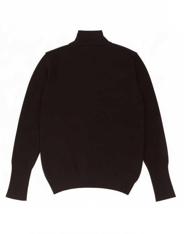 Pulover pentru femei cu gât rulat Zara UK 14 mare, viscoză, neagră