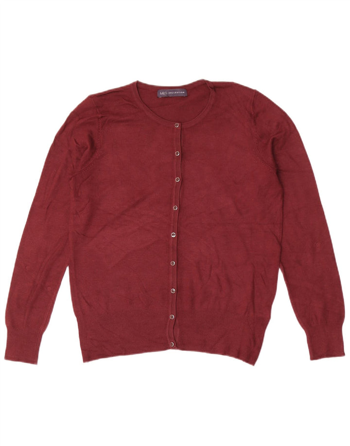 Pulover cardigan pentru femei Marks & Spencer UK 10 Small Maroon Viscose