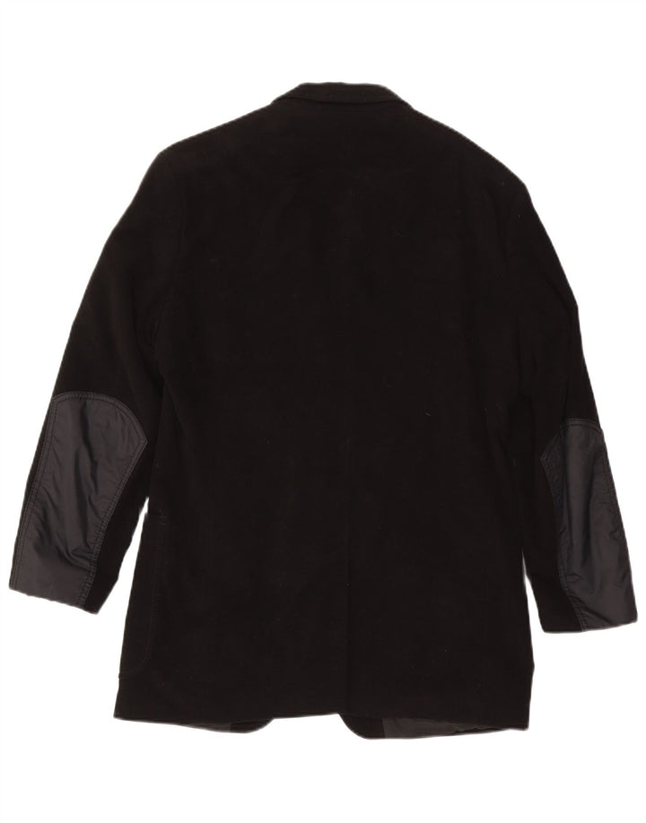 Blazer pentru bărbați Hugo Boss, cu 3 nasturi, IT 46, bumbac color bloc negru mic