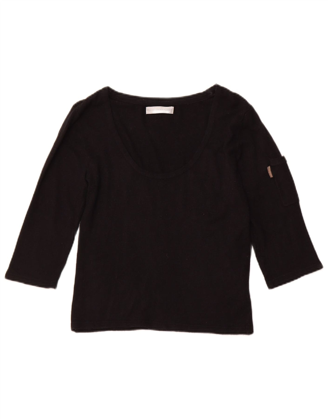 TED BAKER Top pentru femei cu mâneci 3/4 Mărimea 2 Mic, negru, raion