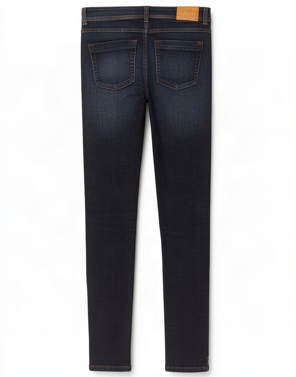 Zara femei Z1975 blugi crop skinny EU 38 mic W28 L26 bleumarin
