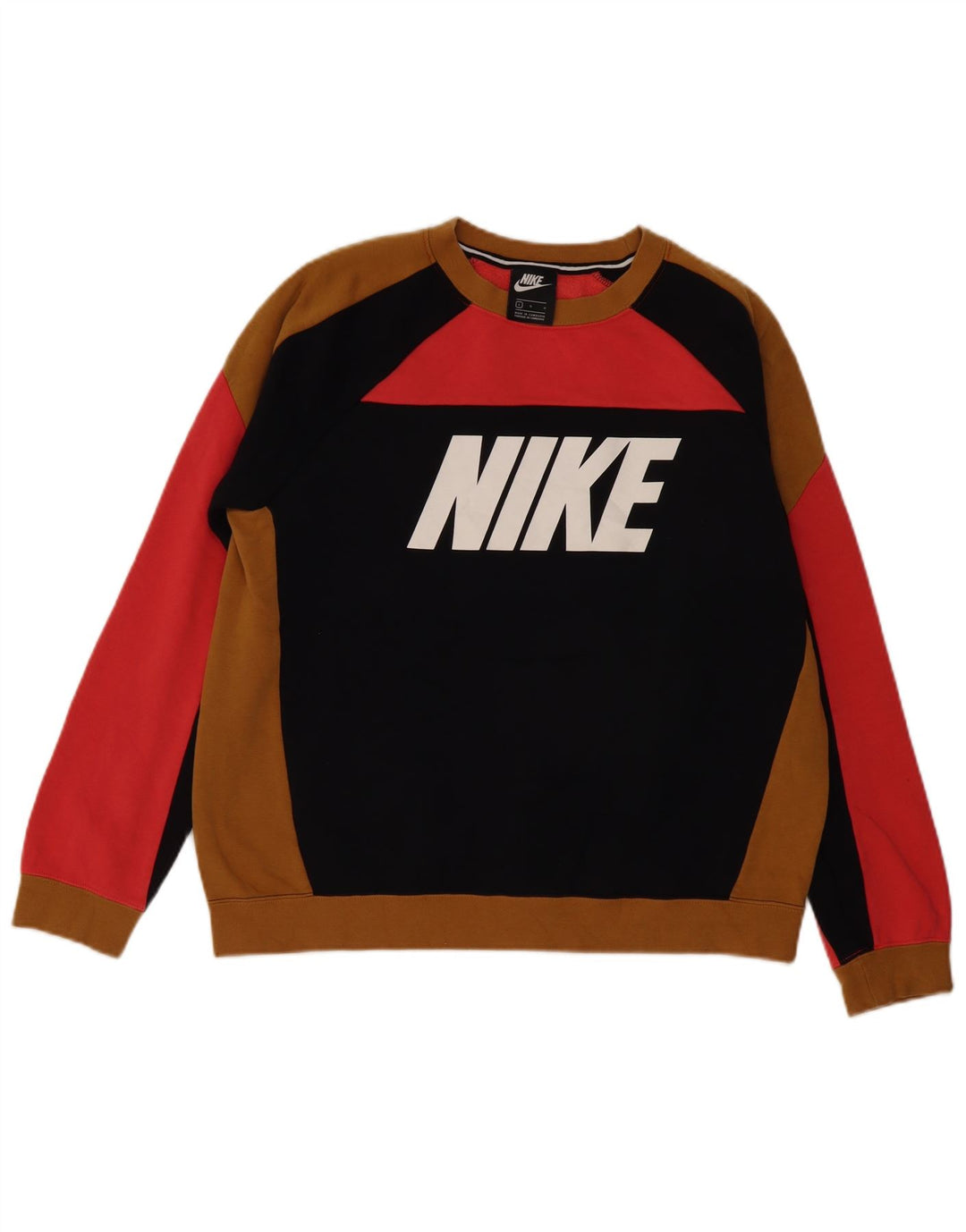 Hanorac grafic pentru bărbați Nike Pulover mare, multicolor, color block, bumbac