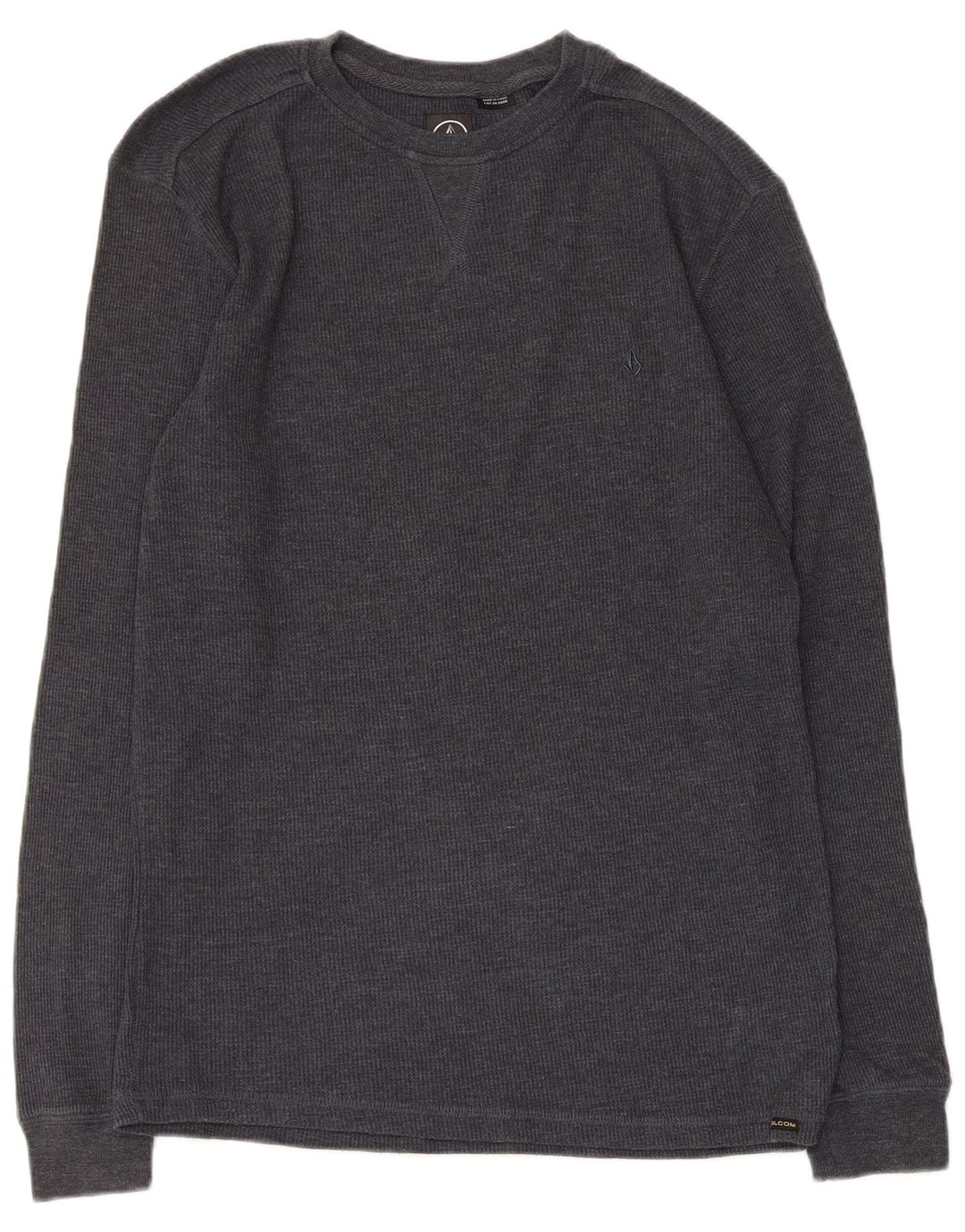 Top cu mânecă lungă Volcom pentru bărbați, bumbac, gri mediu
