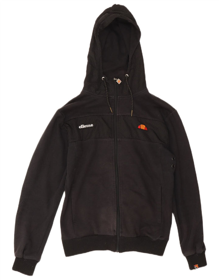 Pulover pentru bărbați Ellesse, cu fermoar, bumbac mediu negru