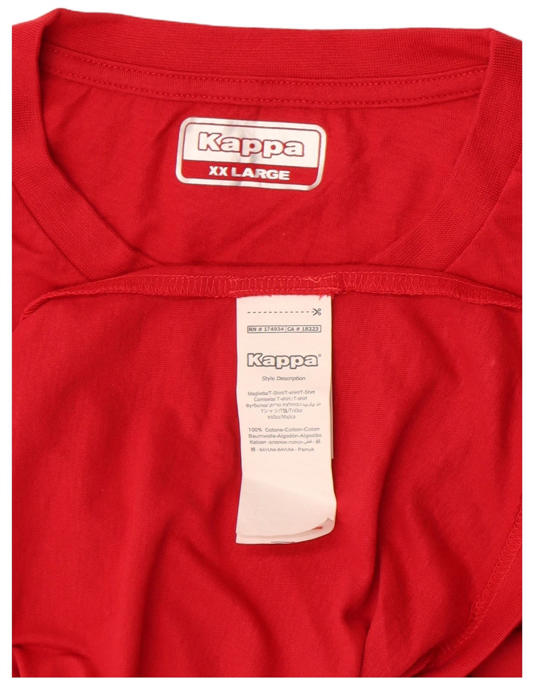 Tricou Bărbați Kappa Top 2XL Bumbac Roșu