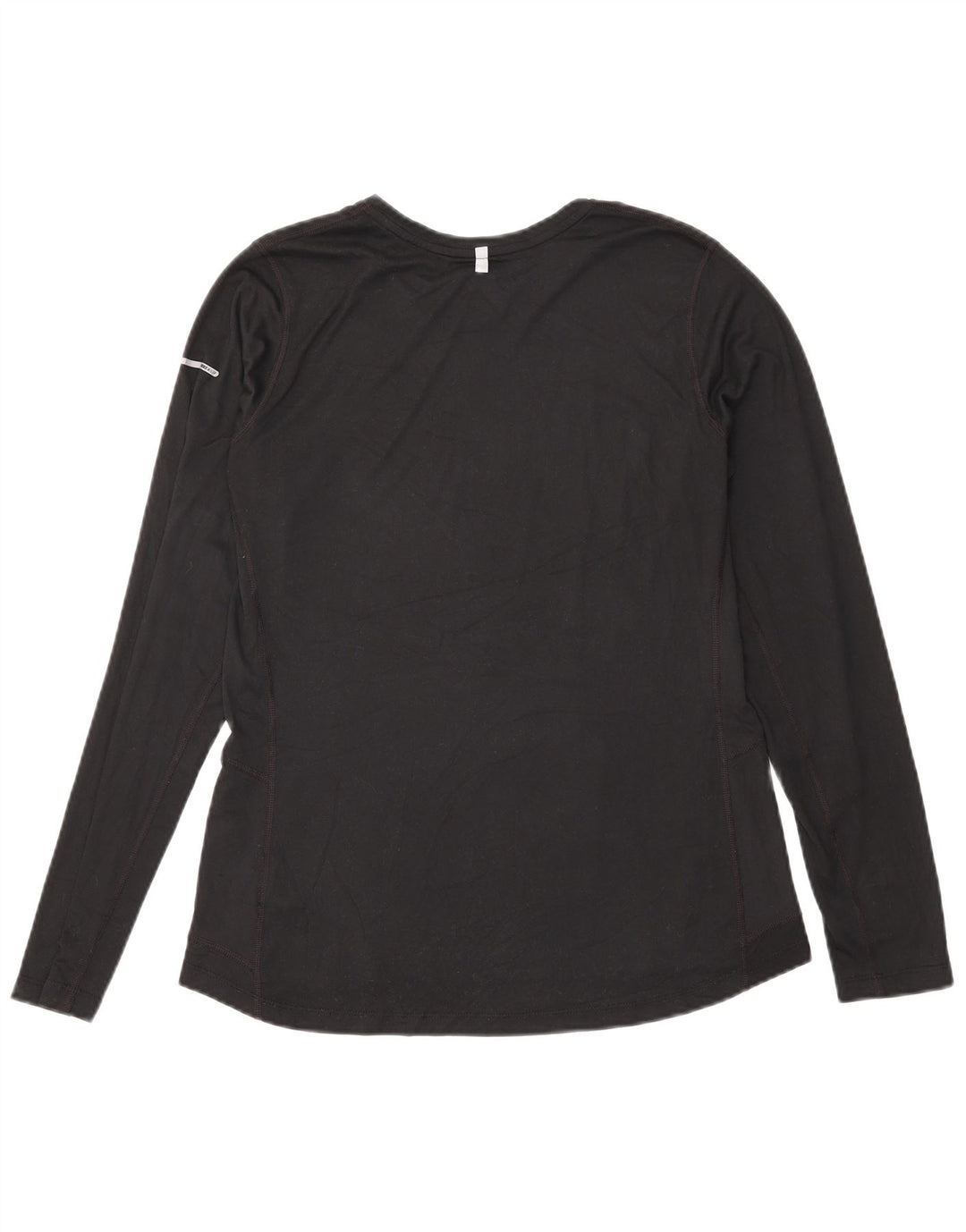 Nike Dri Fit Top cu mânecă lungă pentru femei UK 16 Poliester negru mare