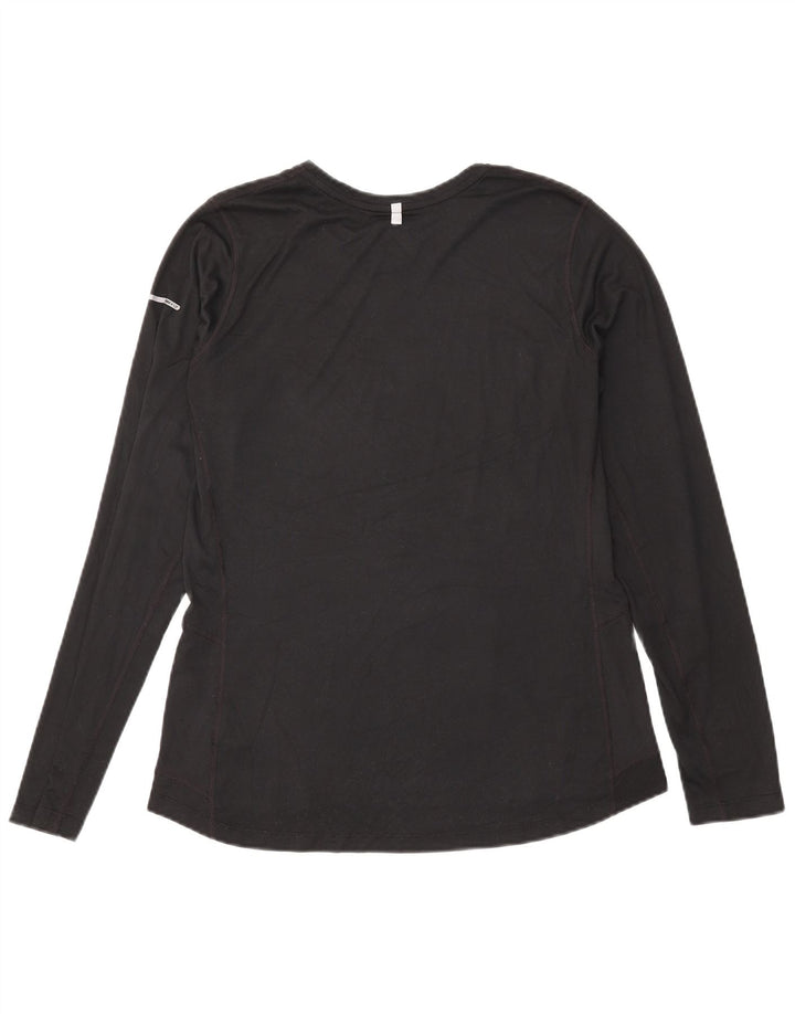 Nike Dri Fit Top cu mânecă lungă pentru femei UK 16 Poliester negru mare
