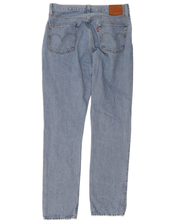 Blugi drepți cu talie înaltă Levi's 501, L30 L32, bumbac albastru