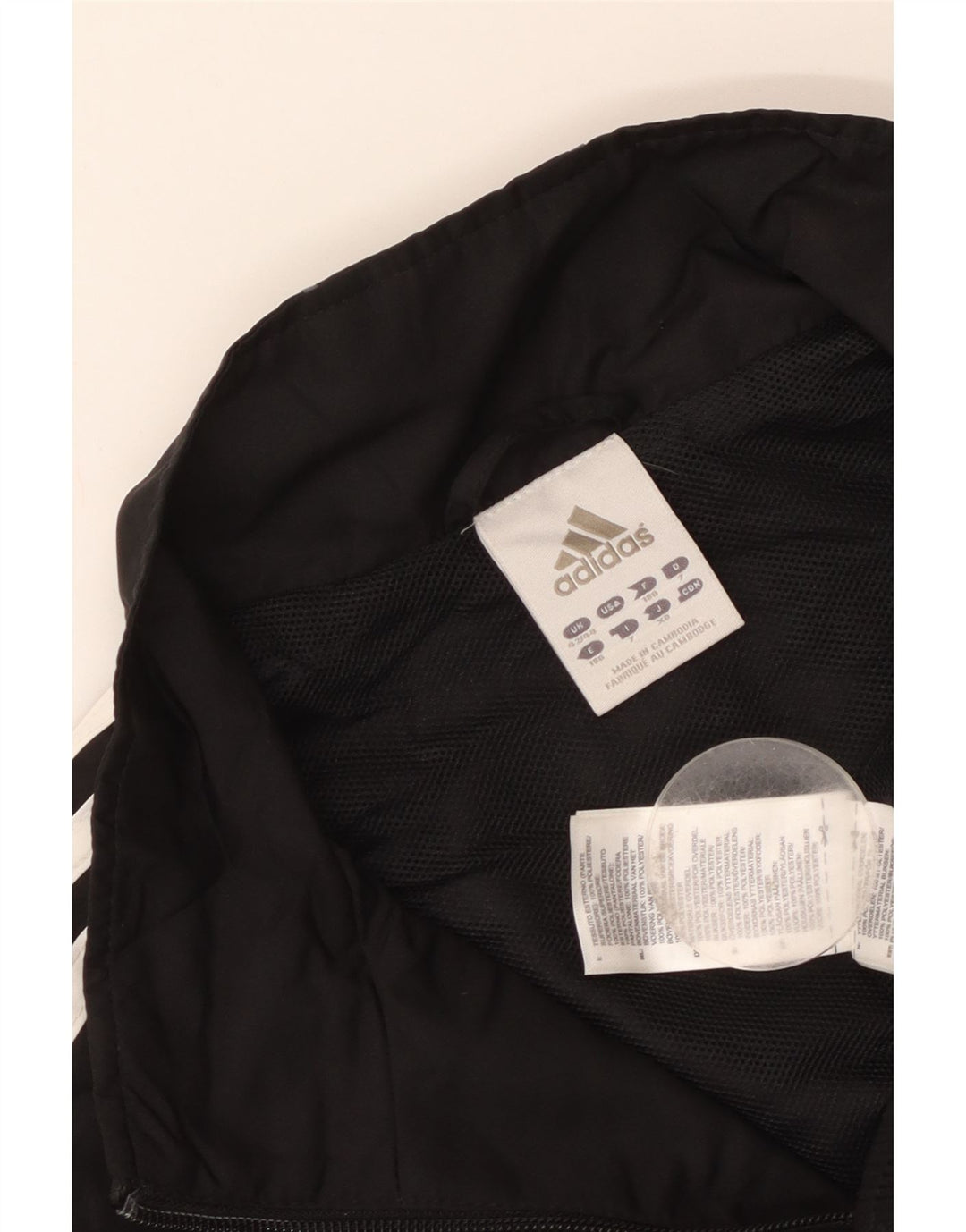 Jachetă de trening Adidas pentru bărbați Marea Britanie 42/44 Poliester mare negru color bloc