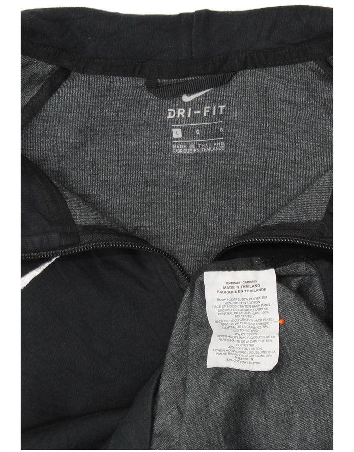 Pulover Nike pentru femei, cu fermoar, UK 16, mare, negru, poliester