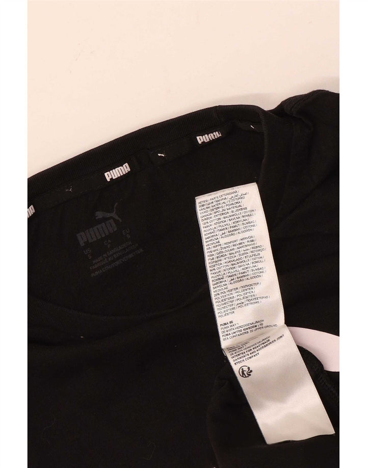Tricou grafic Puma pentru bărbați Top mic, negru, bumbac