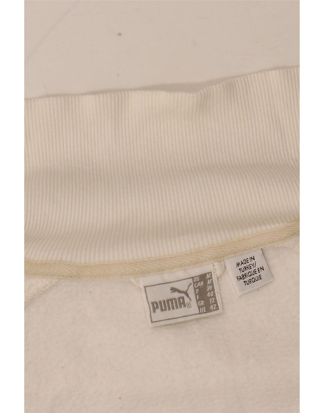 Jachetă de top cu trening grafic PUMA pentru femei UK 14 Medium White