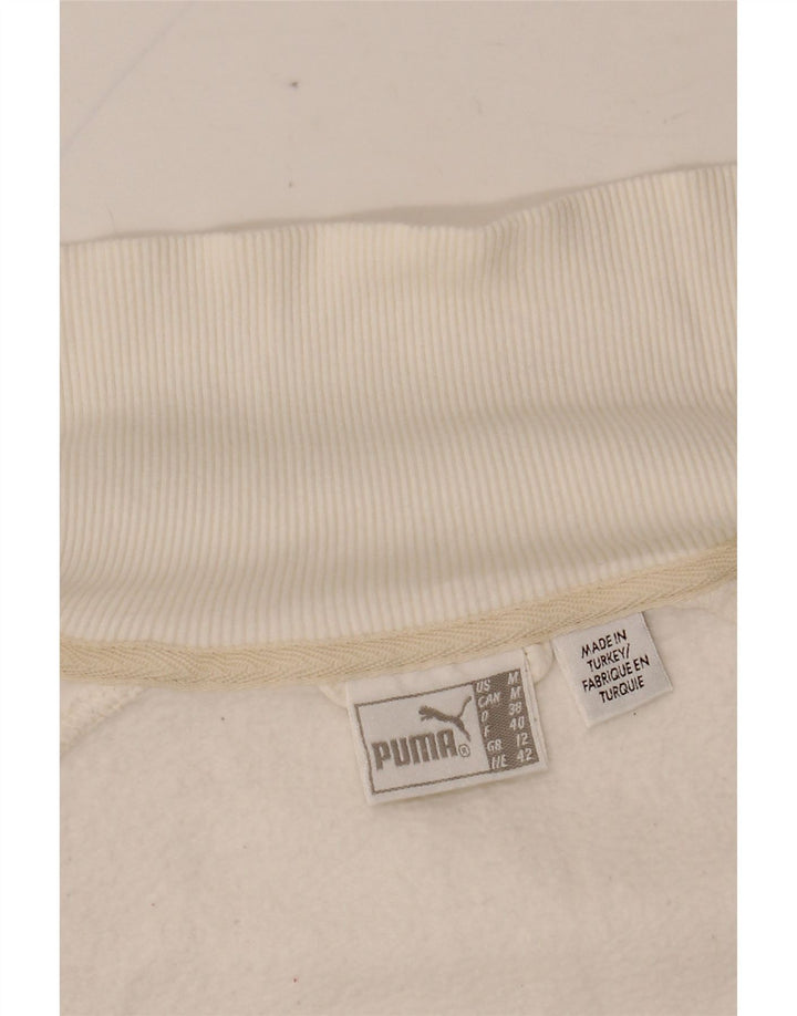 Jachetă de top cu trening grafic PUMA pentru femei UK 14 Medium White