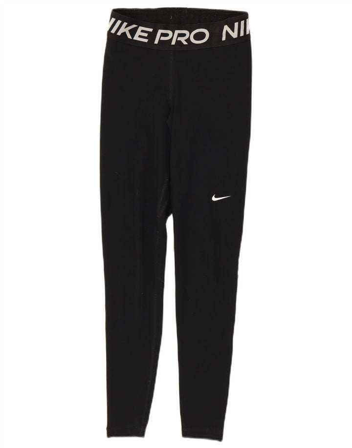Leggings Nike Dri Fit Graphic pentru femei UK 4 XS Poliester negru