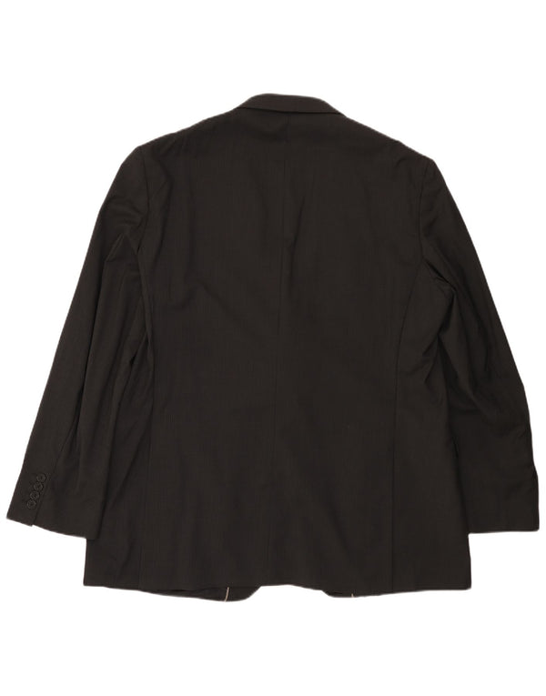 MARKS & SPENCER Jachetă blazer pentru bărbați cu 2 nasturi UK 38 Medium Black Pinstripe