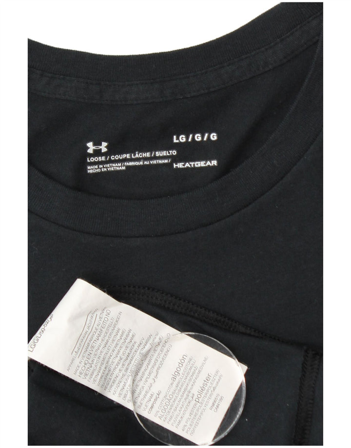 Tricou pentru bărbați UNDER ARMOUR Heat Gear Top mare din bumbac negru