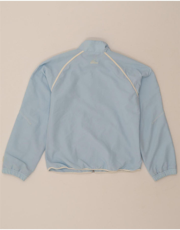 ADIDAS Girls Tracksuit Top Jacket 11-12 Years Blue Polyester Vintage Adidas and Second-Hand Adidas from Messina Hembry 