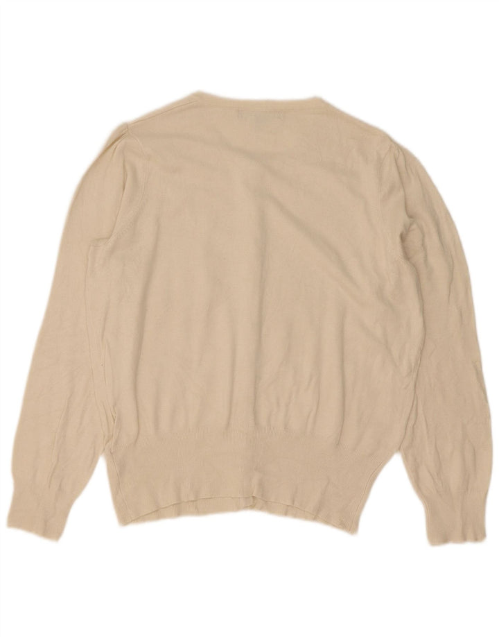 Pulover cardigan mic pentru femei Marks & Spencer UK 14 Medium Off White
