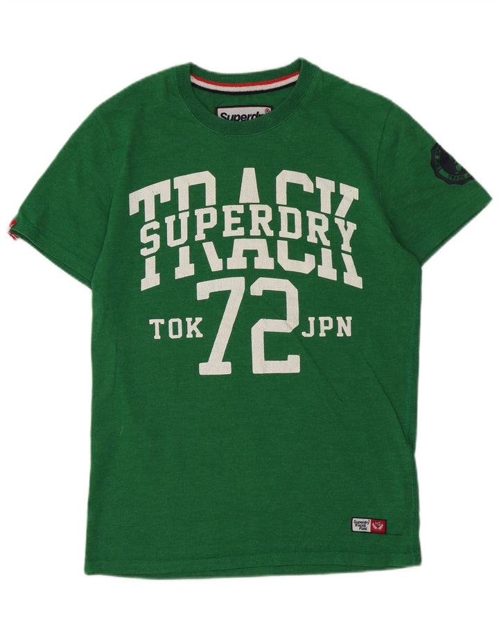 Tricou grafic pentru bărbați Superdry Top din bumbac verde mediu