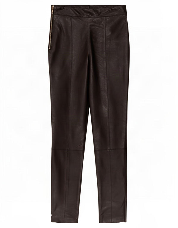 Leggings din piele artificială pentru femei Topshop UK 12 Medium L26 L28 Poliester negru