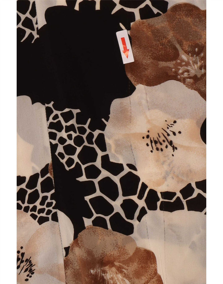 Bluză cămașă Vintage pentru femei See Through IT 46 Mare Multicoloră Floral