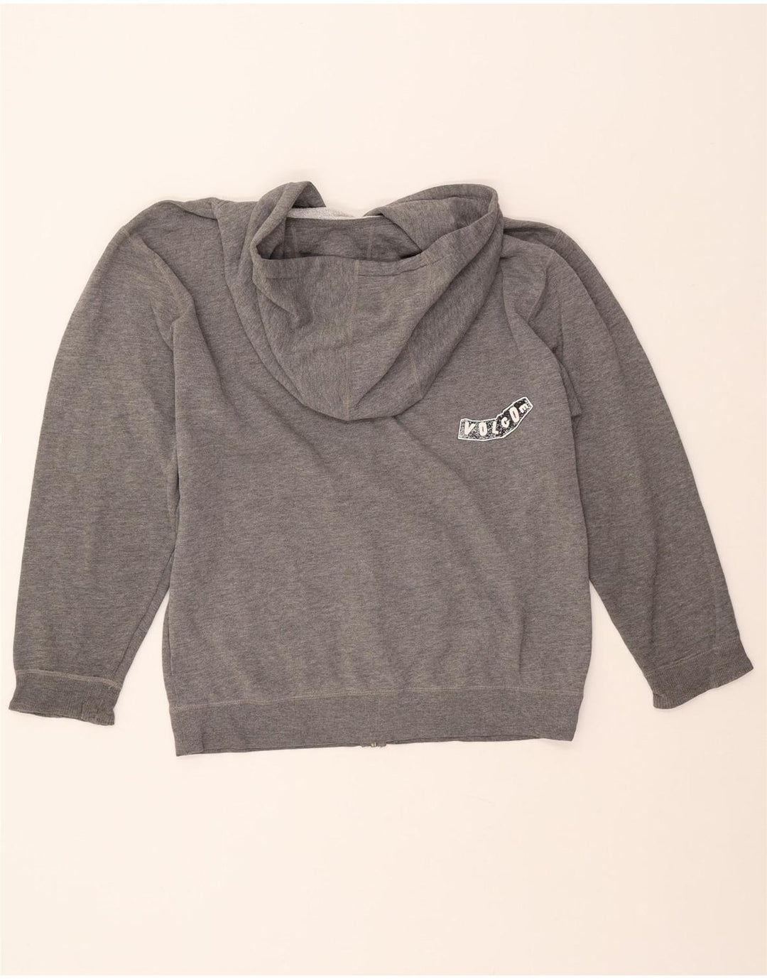 Pulover VOLCOM pentru femei, cu fermoar și grafic, UK 16, mare, gri