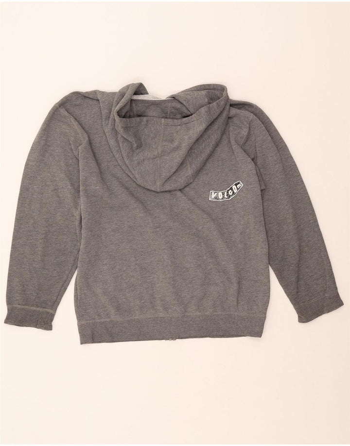 Pulover VOLCOM pentru femei, cu fermoar și grafic, UK 16, mare, gri