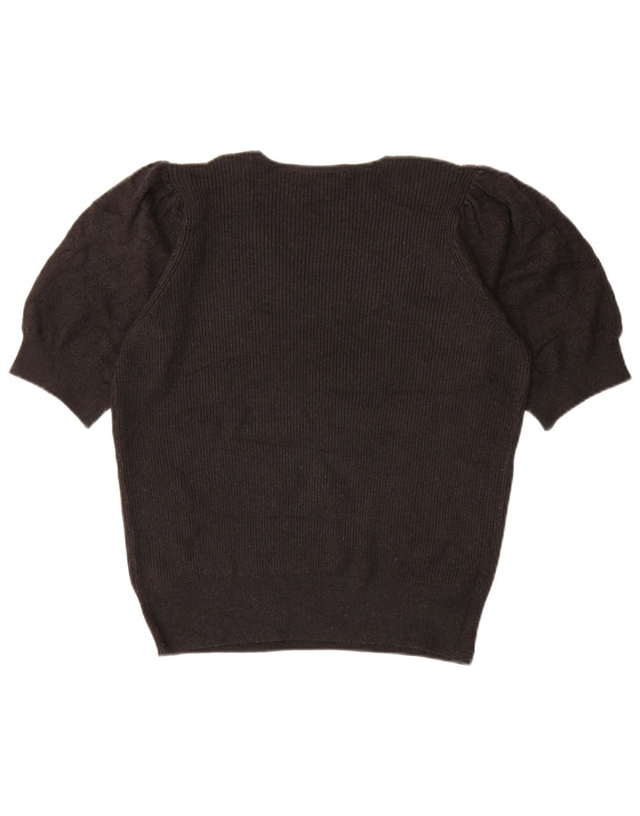 Pulover cu decolteu în V pentru femei Marks & Spencer UK 14 Medium Negru