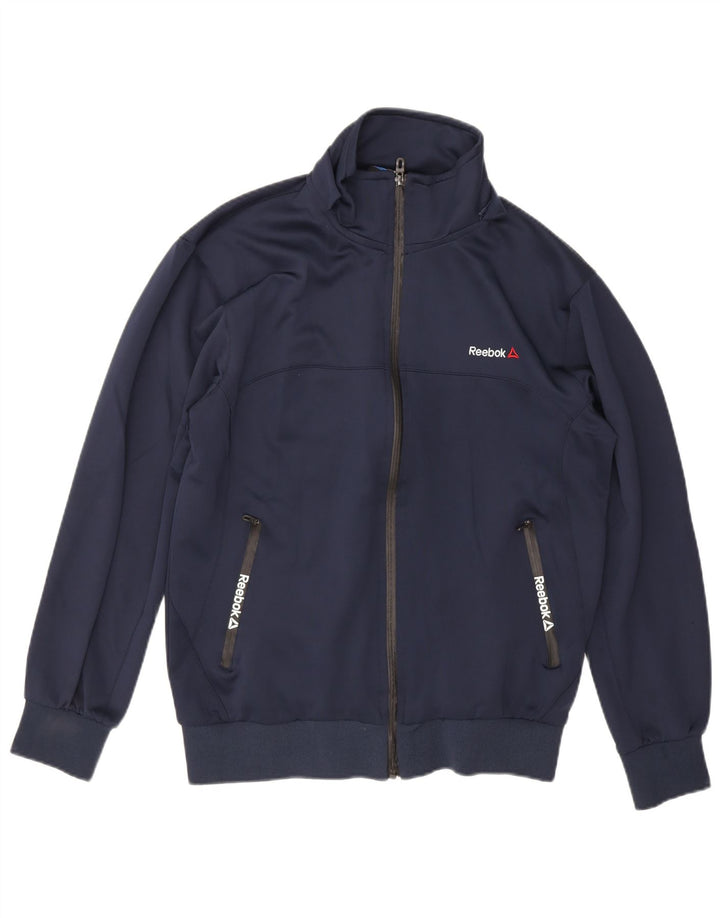 Jachetă de trening pentru bărbați Reebok, 2XL, poliester bleumarin