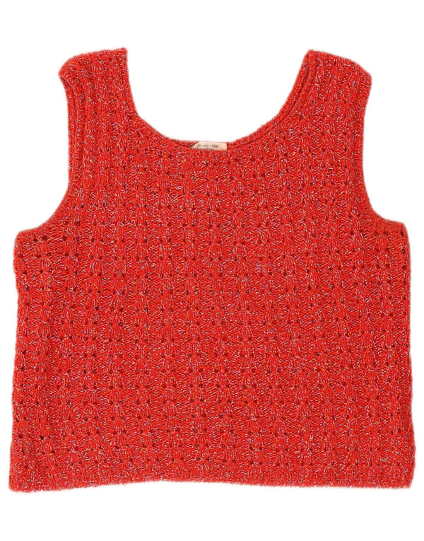 Bluză Valentino pentru femei Crop Knit Top UK 12 Medium Red