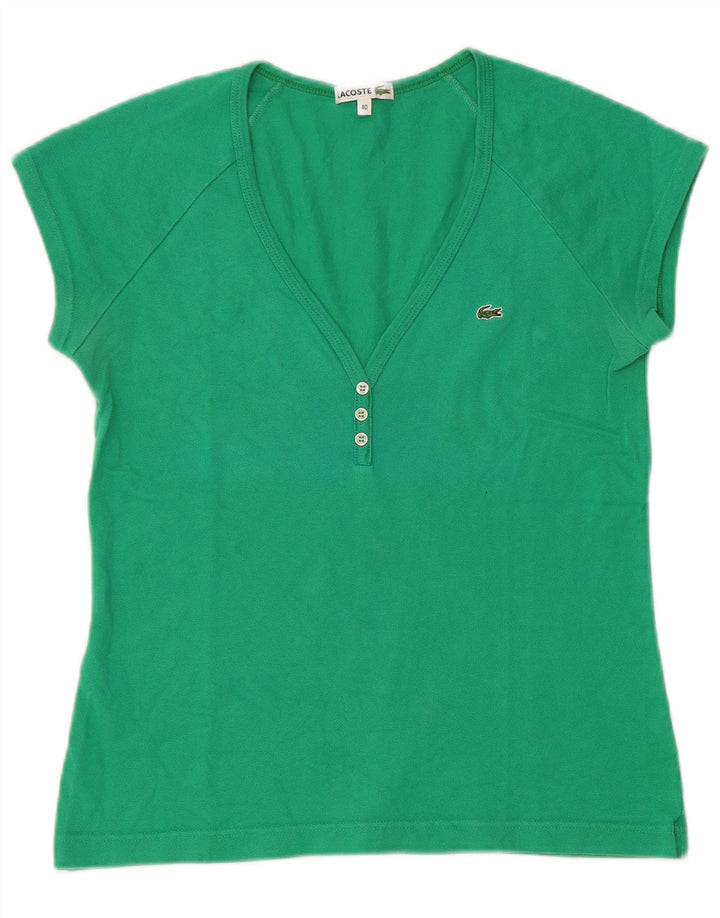 Tricou pentru femei Lacoste Mărimea Top 40 Bumbac verde mediu