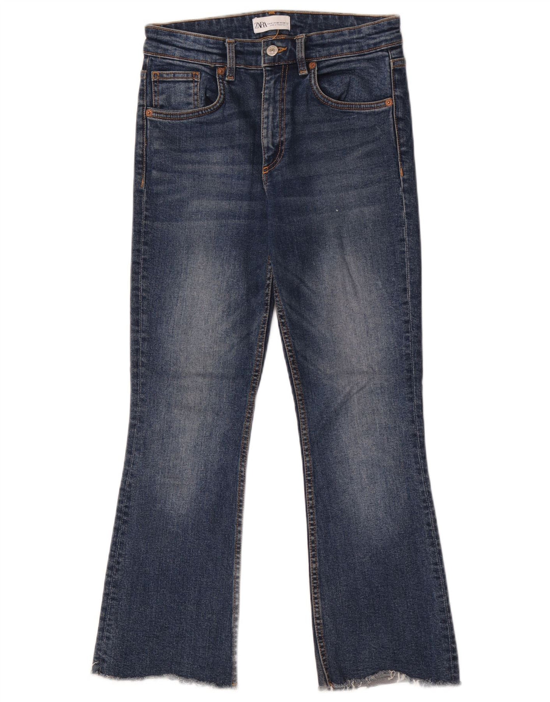 Blugi Zara Femei Bootcut EU 38 Mici W28 L26 Bumbac Albastru