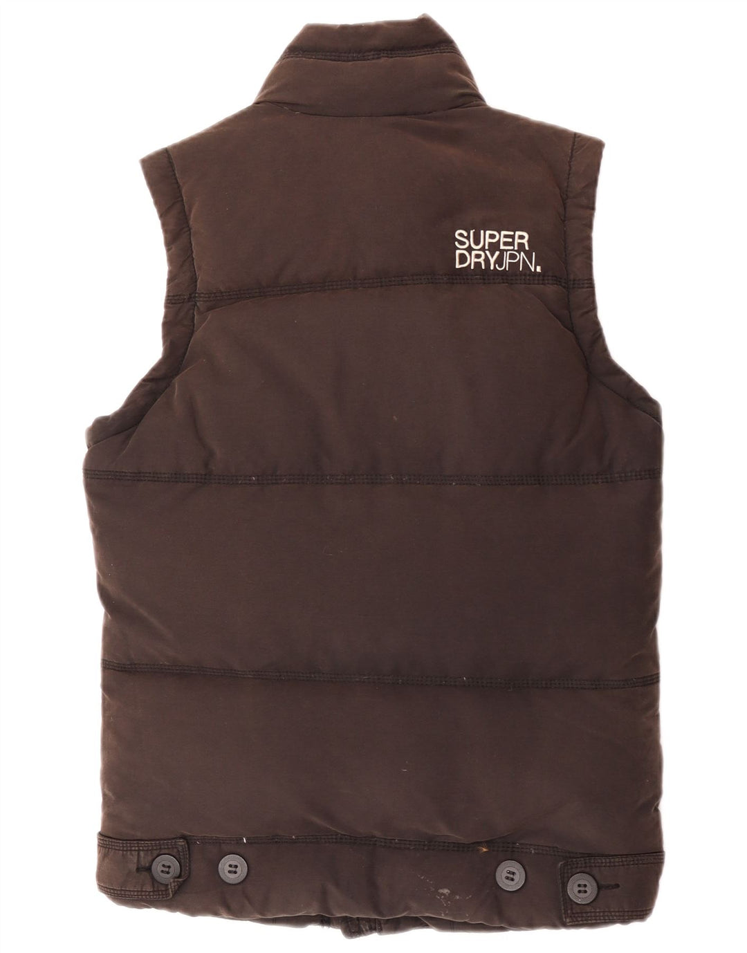 Gilet căptușit pentru femei Superdry UK 36 mic, maro, bumbac