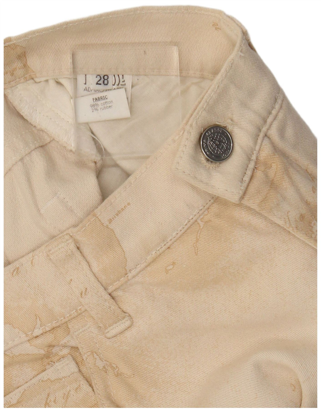 ALVIERO MARTINI Pantaloni casual de damă cu model abstract L28 L30 bej