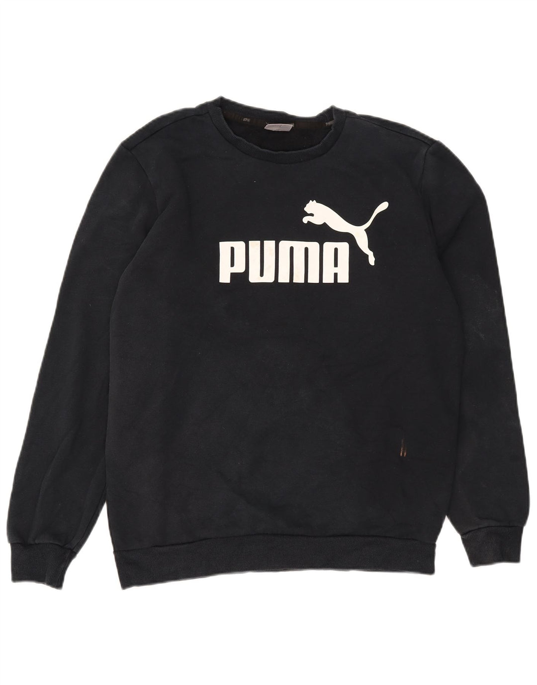 Hanorac grafic pentru bărbați Puma Pulover mediu din bumbac bleumarin