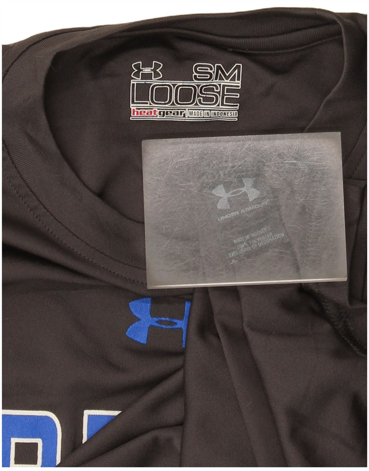 Tricou grafic Under Armour pentru bărbați Heat Gear Top mic poliester gri