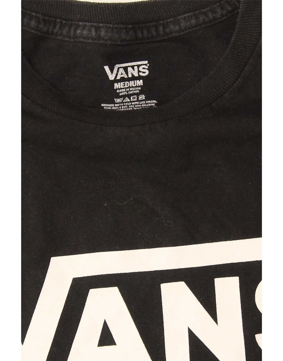 Tricou grafic Vans pentru bărbați Top mediu din bumbac negru