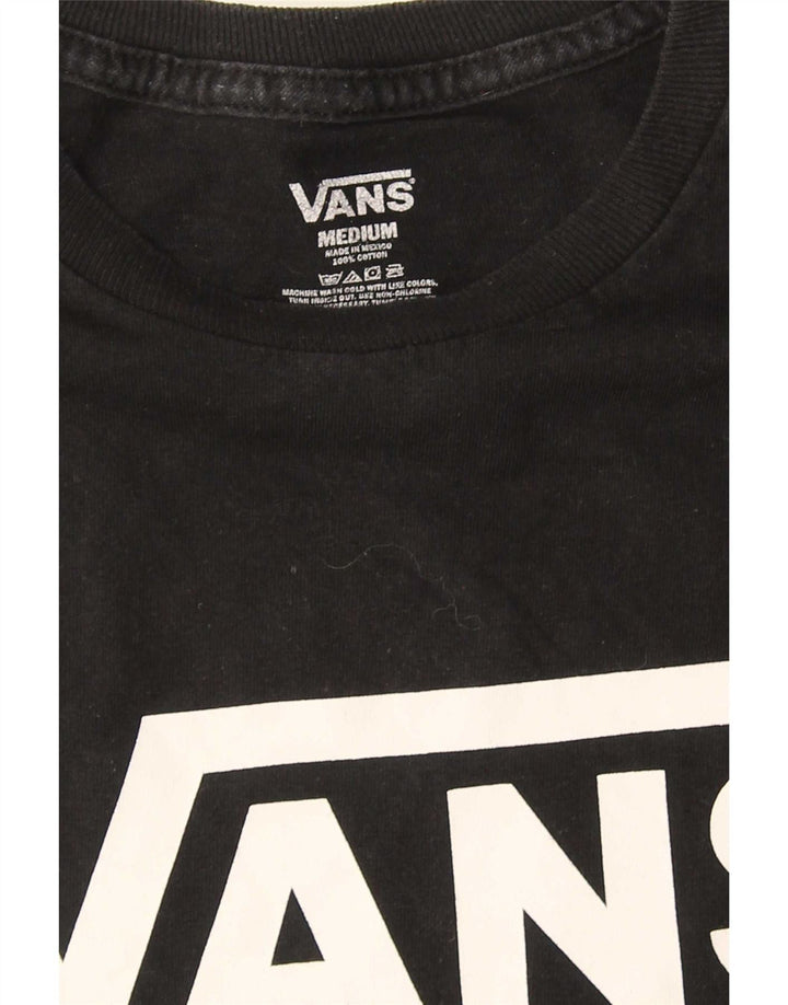 Tricou grafic Vans pentru bărbați Top mediu din bumbac negru