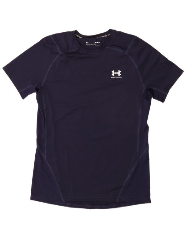 UNDER ARMOUR Bărbați Heat Gear Tricou Top Mediu Bleumarin Sintetic