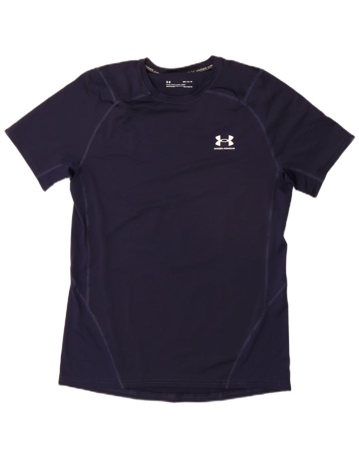 UNDER ARMOUR Bărbați Heat Gear Tricou Top Mediu Bleumarin Sintetic
